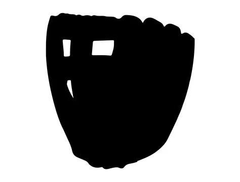 Baseball mitt silhouette vector art Stock Illustration