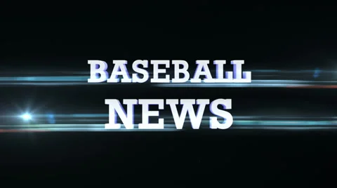 BASEBALL NEWS Text Transition, with Alpha Channel, Loop Stock Footage 47454968
