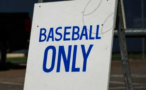 Baseball only sign Stock Photos