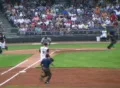 Baseball Out At First Base Footage
