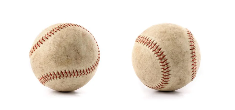 Baseball over white Stock Photos