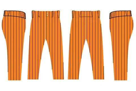 Baseball pants and uniform template mockup Vectors Stock Illustration