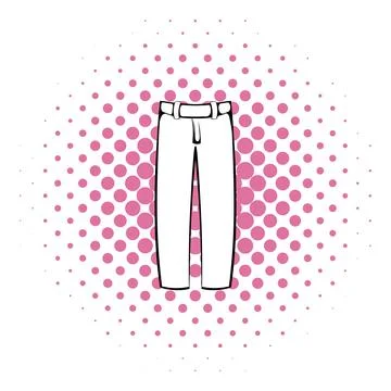 Baseball pants icon, comics style Stock-Illustration