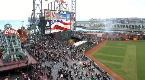 Baseball Park and Screen Stock Footage 788796