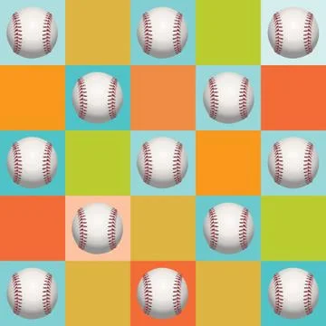Baseball pattern background Stock Illustration