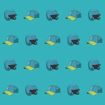 Baseball pattern background Stock Illustration