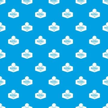 Baseball pattern seamless blue Stock Illustration