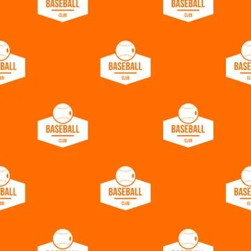 Baseball pattern vector orange 스톡 일러스트