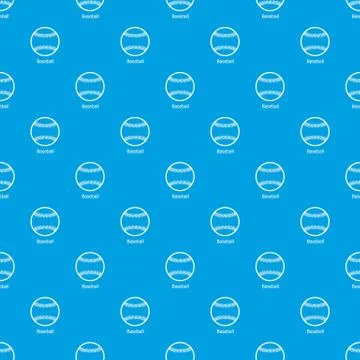 Baseball pattern vector seamless blue Illustrazione stock