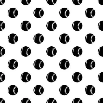 Baseball pattern vector seamless Stock Illustration