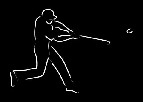 Baseball Pinch Hitter Stock Illustration