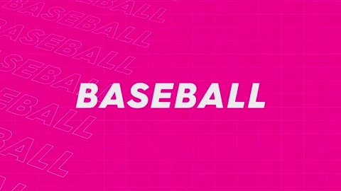 Baseball pink creative promotion program broadcast sport design. Promo titl.. Stock Footage 259597005