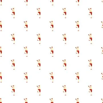Baseball pitcher cartoon character seamless repeating pattern Stockillustratie