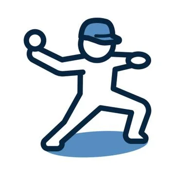 Baseball Pitcher Icon Stock Illustration