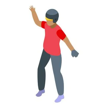 Baseball pitcher icon, isometric style Stock Illustration