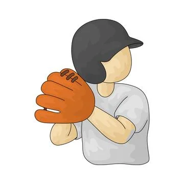 Baseball pitcher illustration Stock Illustration