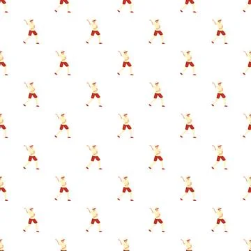 Baseball pitcher throwing ball seamless pattern background Stockillustratie