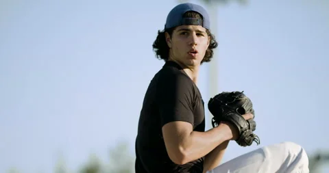 Baseball Pitcher throwing fastball. Video stock 132443690