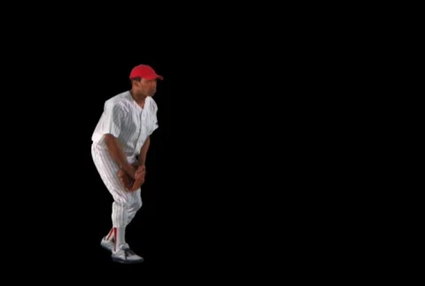 Baseball Pitcher throwing profile Stock Footage 754411