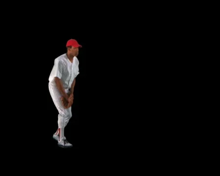 Baseball Pitcher throwing profile Stock Footage 754413