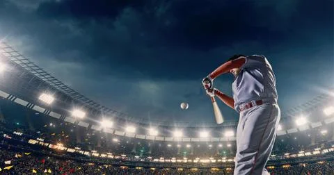 Baseball player in action Foto stock