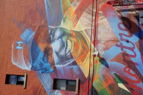 Baseball player artwork Stock Photos