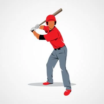 Baseball player ball Illustrazione stock