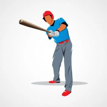 Baseball player ball Illustrazione stock