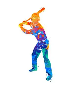 Baseball player ball Stock Illustration
