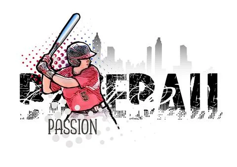 Baseball player banner vector illustration Stock Illustration