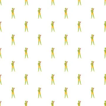 Baseball player character pattern for sporting events Stock Illustration
