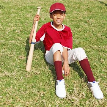 Baseball player child Stock Photos