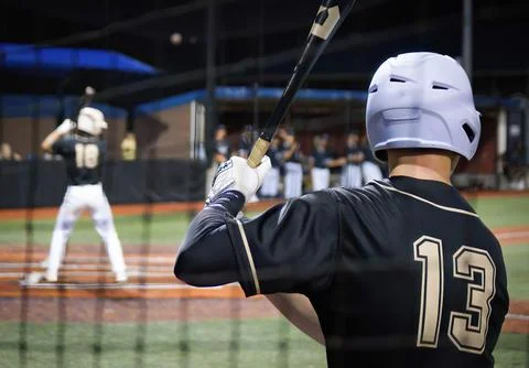 Baseball player close-up blurred background Stock Photos