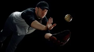 Baseball player diving to catch ball, Slow Motion Video stock 85654749