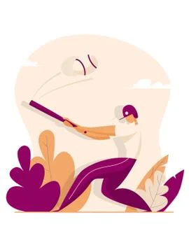 Baseball Player Hit the Ball Stock Illustration