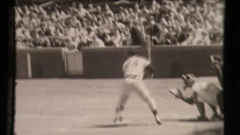 Baseball Player Hits Ball with Bat at Wrigley Field, Sports, Athlete, Play Ball  Vídeos de archivo 130181229