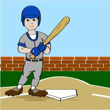 Baseball player Stock Illustration