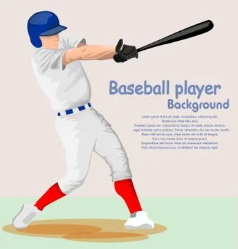 Baseball player Stock Illustration