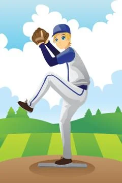 Baseball player Stock Illustration