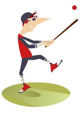 Baseball player Stock Illustration