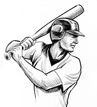 Baseball player Stock Illustration