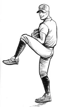 Baseball player Stock Illustration