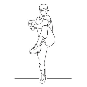 Baseball player Stock Illustration