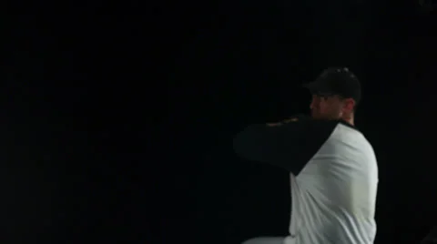 Baseball player pitching, Slow Motion Stock Footage 31819372