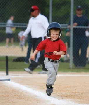 Baseball player running Stock Photos
