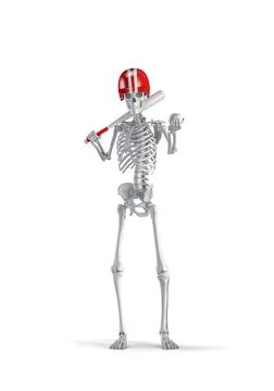 Baseball player skeleton Иллюстрация