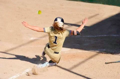 Baseball Player Sliding Stock Photos