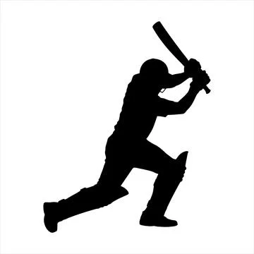 Baseball player swinging bat isolated on transparent background Stock Illustration