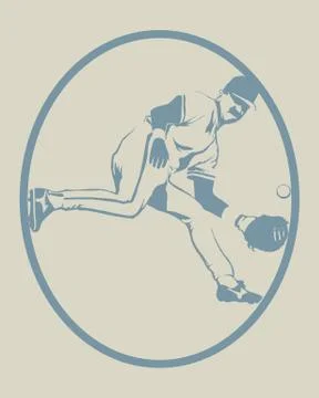 Baseball player symbol Stock Illustration