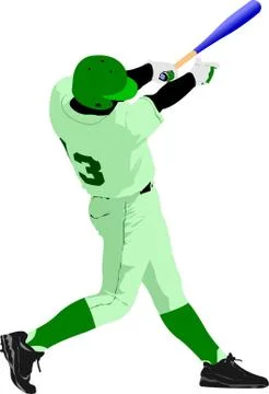 Baseball player. Vector illustration Stock Illustration
